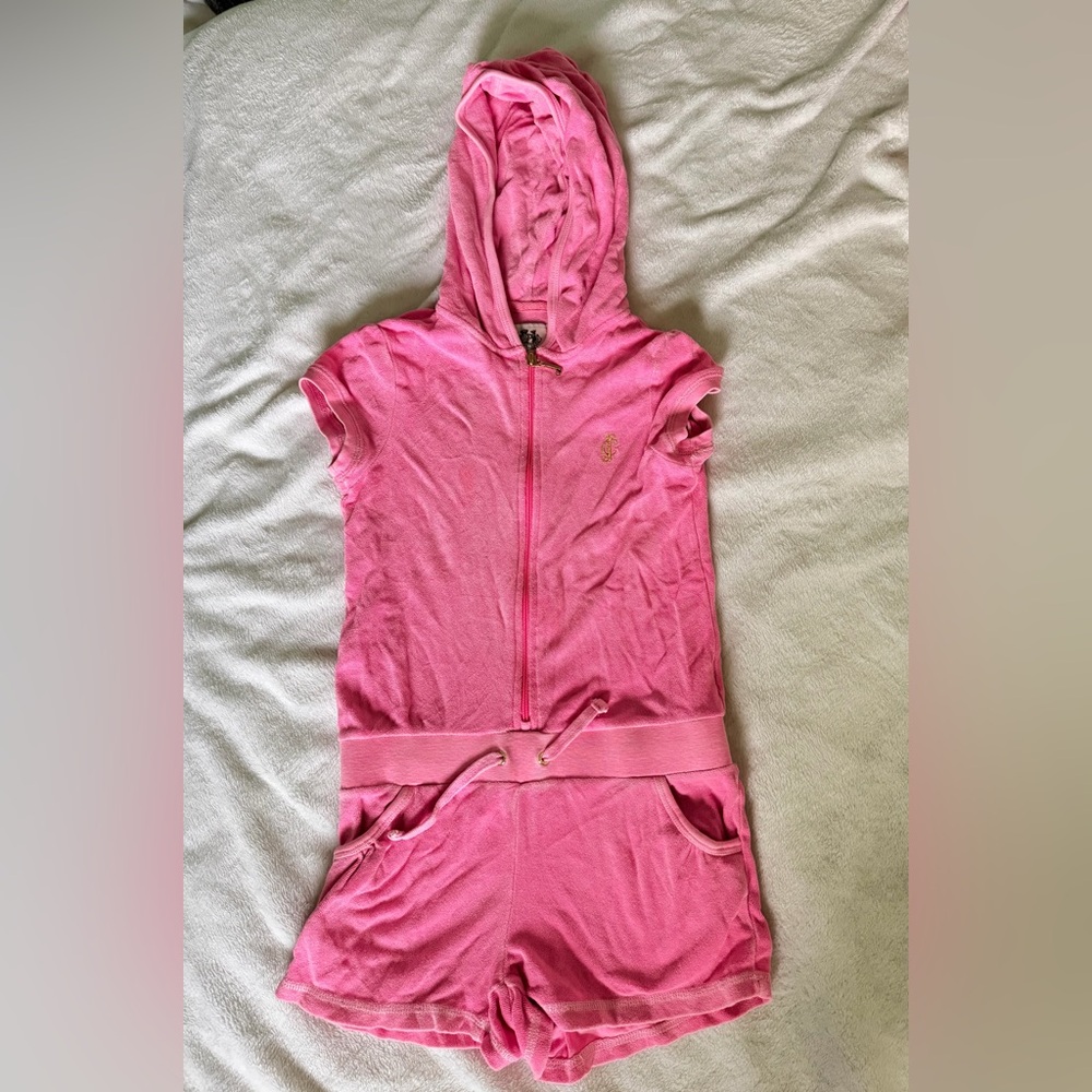 Juicy Couture Pink Terry Cloth Romper